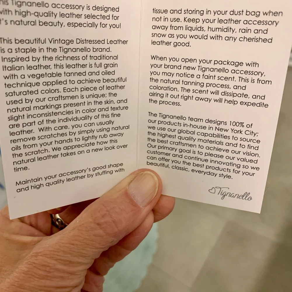 Tignanello Navy NWT Leather Italian Purse - Picture 11 of 11